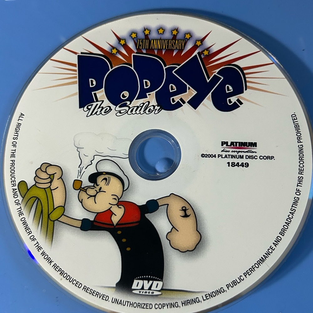 Vintage DVD 75th Anniversary Edition Popeye the Sailor